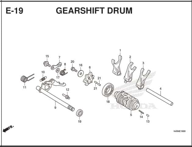 E-19 Gearshift Drum