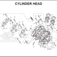 E-2 Cylinder Head – Katalog Suku Cadang Honda CBR250 RR K64J