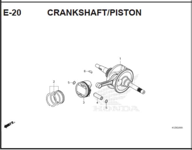 E-20 CrankShaft Piston