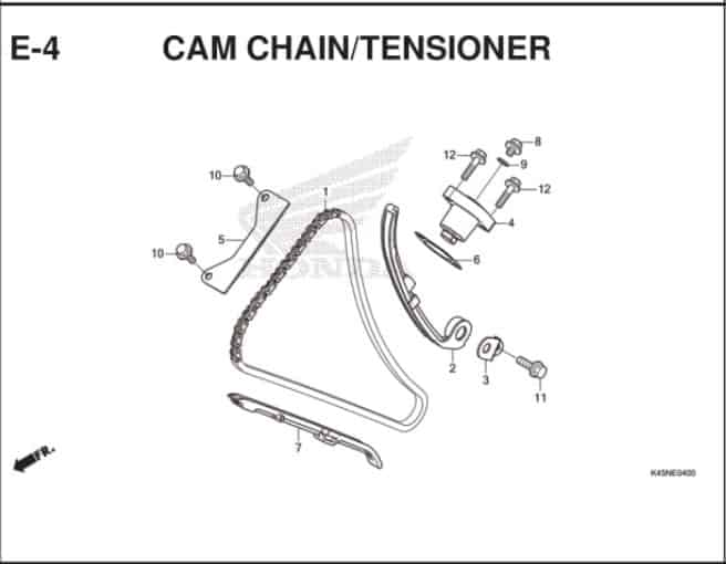 E-4 Cam Chain Tensioner – Katalog Suku Cadang Honda New CBR 150R K45R