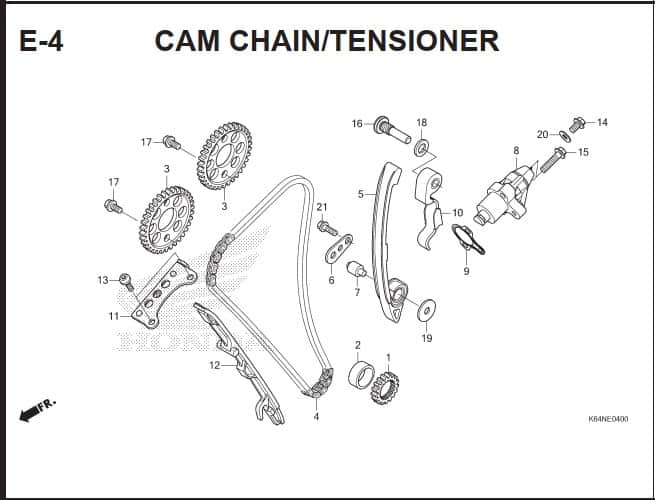 E-4 Cam chain Tensioner