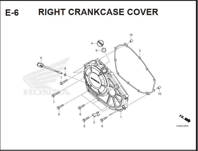 E-6 Right Crankcase Cover