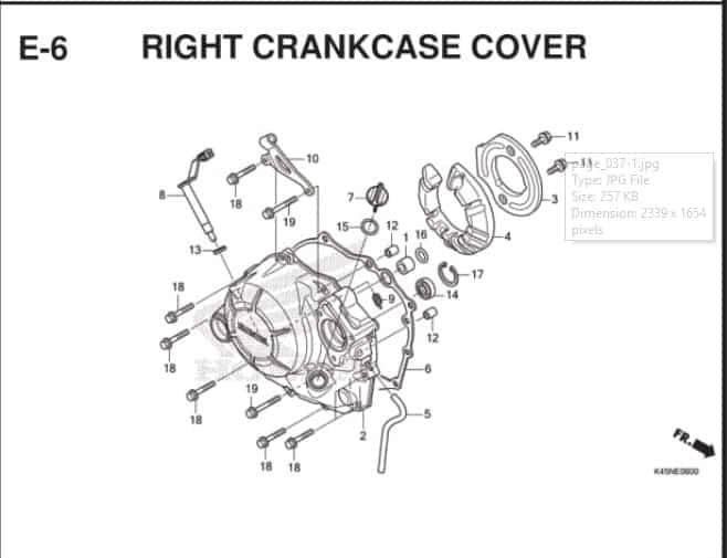 E-6 Right Crankcase Cover