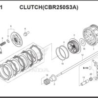 E-8-1 Clutch (CBR250S3A)