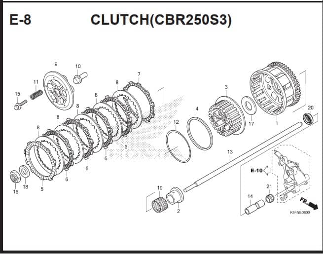 E-8 Clutch (CBR250S3)