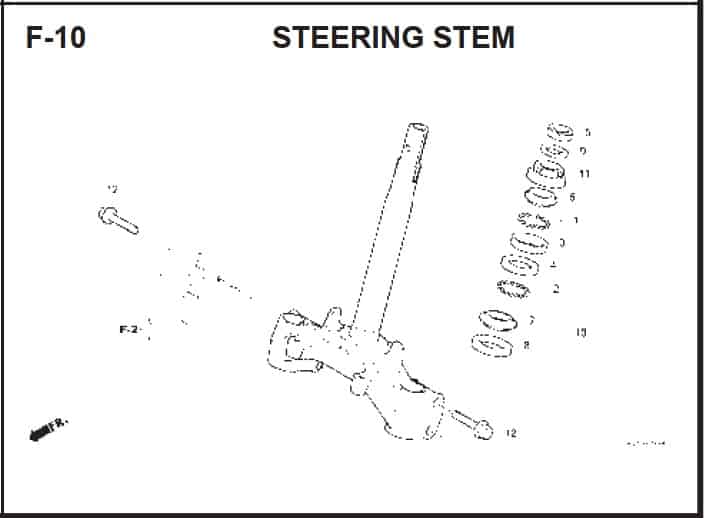 F-10 Steering Stem