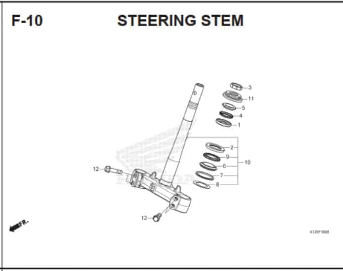 F-10 Steering stem