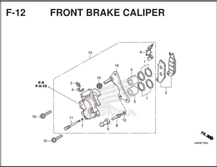 F-12 Front Brake Caliper