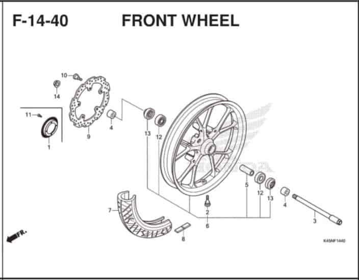 F-14-40 Front Wheel