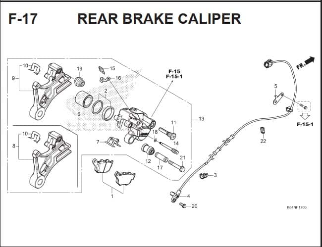 F-17 Rear Brake Caliper