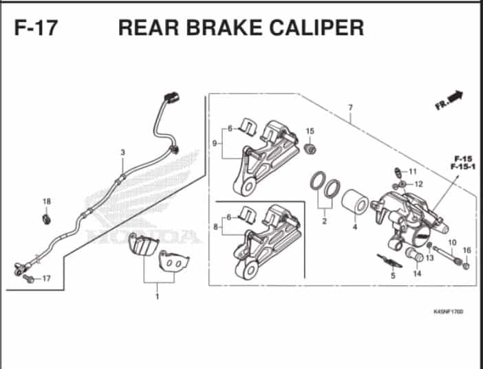 F-17 Rear Brake Caliper