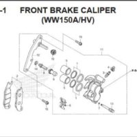 F-18-1 Front Brake Caliper (WW150AHV)