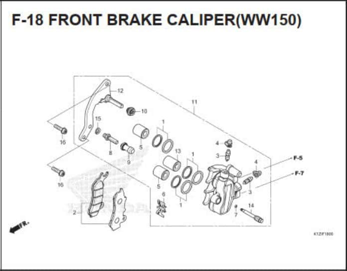 F-18 Front Brake Caliper (WW150)