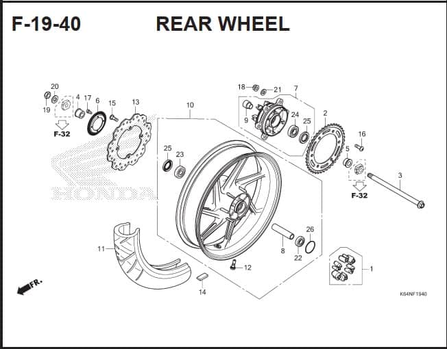 F-19-40 Rear Wheel