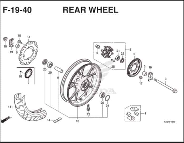 F-19-40 Rear Wheel