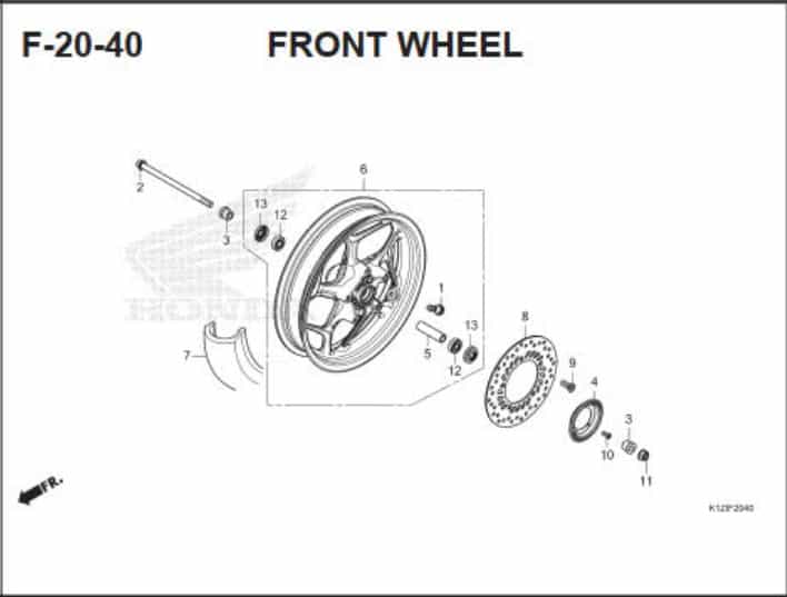 F-20-40- Front Wheel