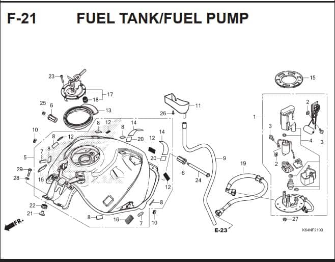 F-21 Fuel Tank Fuel Pump