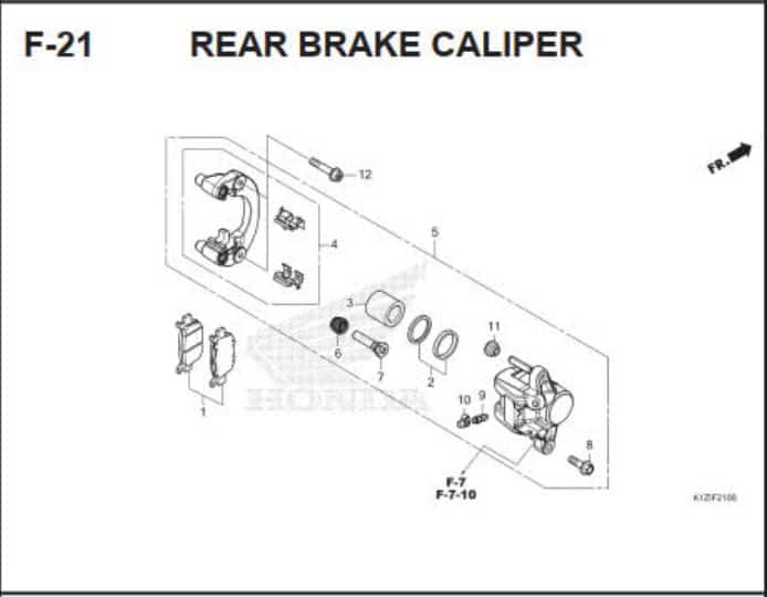 F-21 Rear Brake Caliper