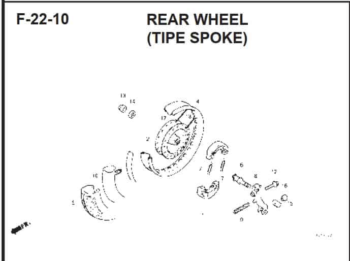 F-22-10 Rear Wheel (Tipe Spoke)