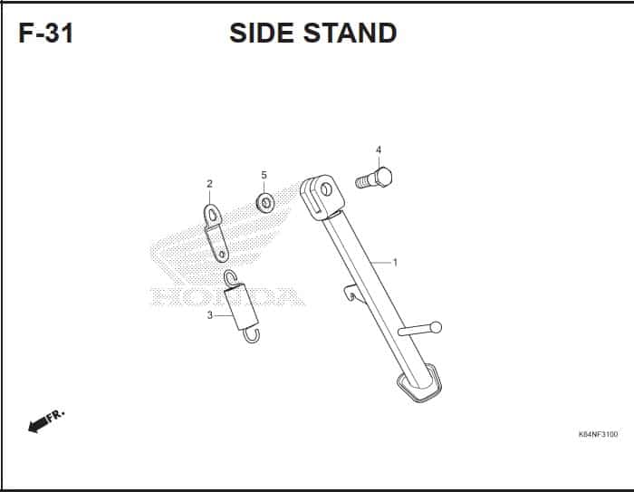 F-31 Side Stand – Katalog Suku Cadang Honda CBR 250RR K64J