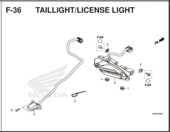 F-36 Tailight License Light