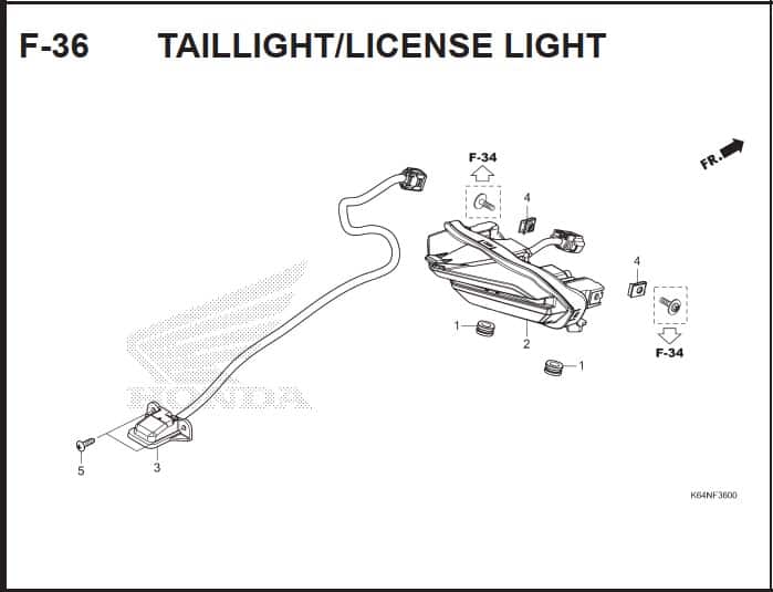 F-36 Taillight License Light