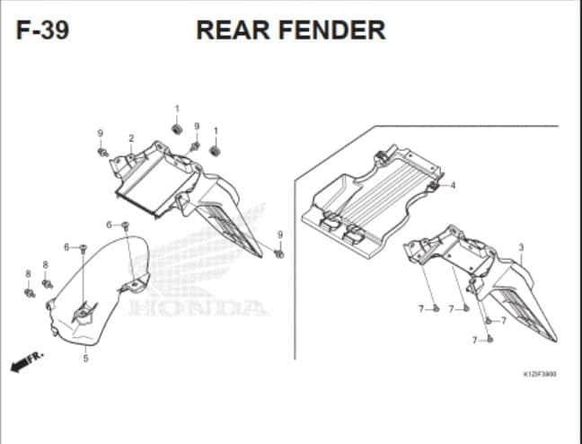 F-39 Rear Fender