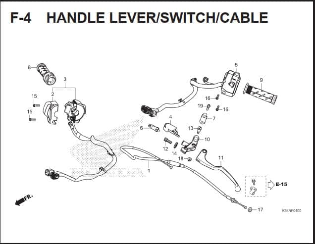 F-4 Handle Lever Switch Cable