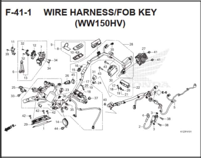 F-41-1 Wire Harness FOB Key (WW150HV)