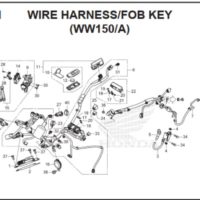 F-41 Wire Harness FOB Key (WW150A)