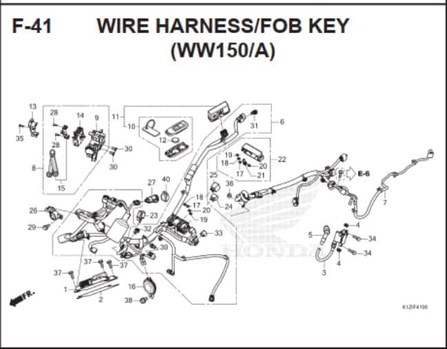 F-41 Wire Harness FOB Key (WW150A)