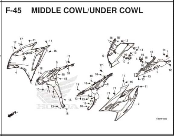 F-45 Middle Cowl