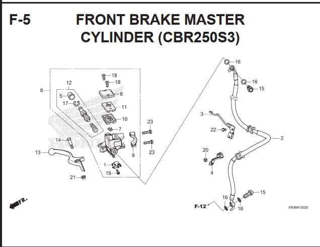 F-5 Front Brake Master Cylinder (CBR250S3)