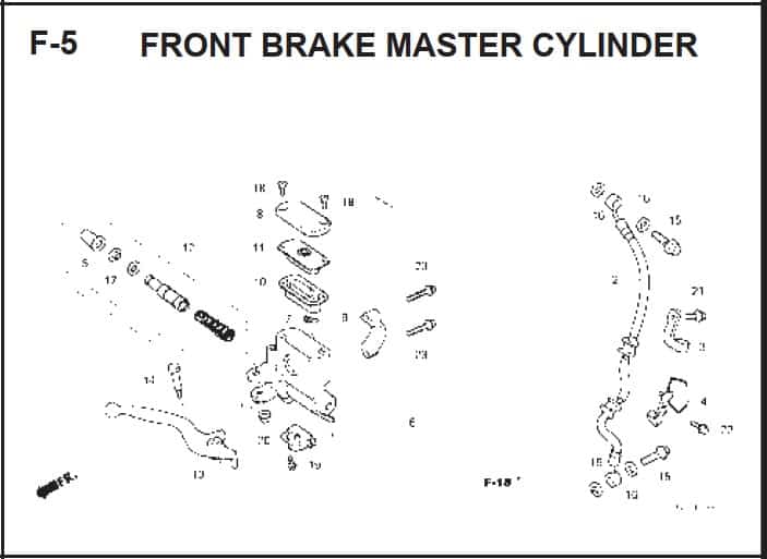 F-5 Front Brake Master Cylinder