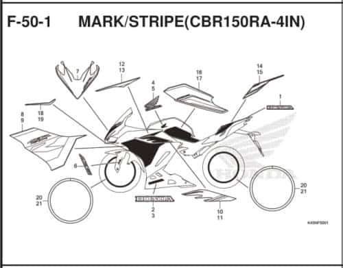 F-50-1 Mark Stripe (CBR150RA-4IN)