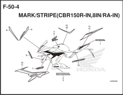 F-50-4 Mark Stripe (CBR150R-IN.8RA-IN)