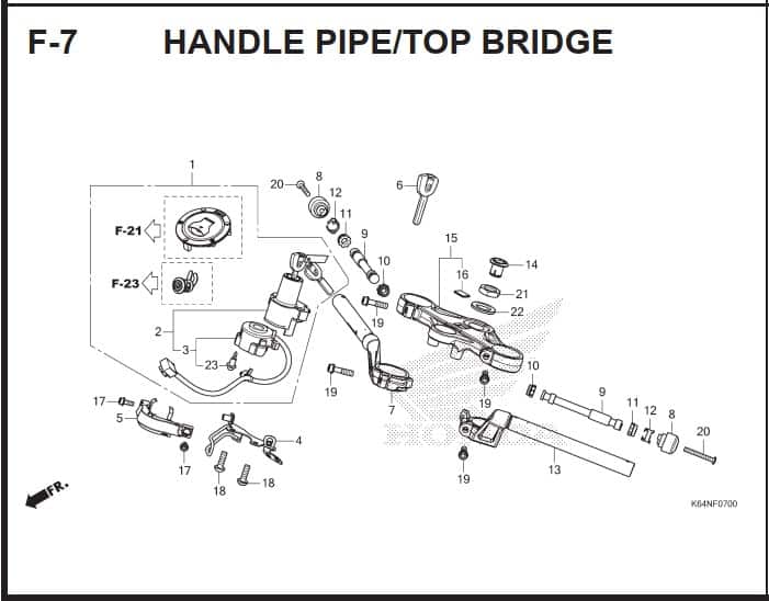 F-7 Handle Pipe Top Bridge