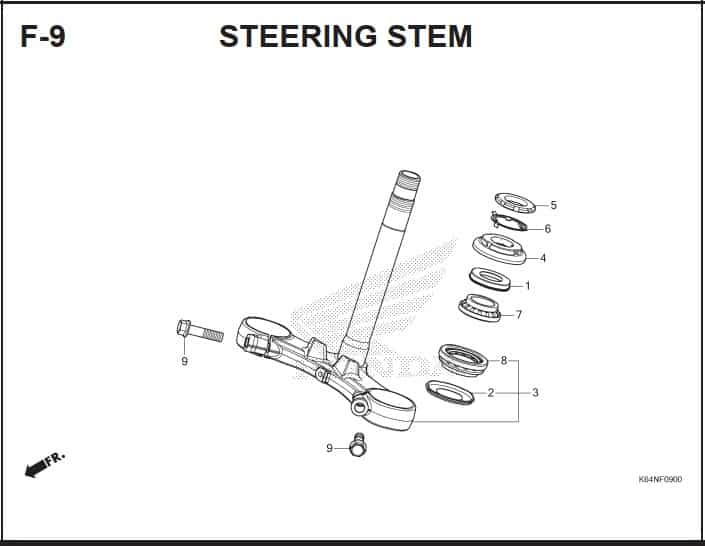 F-9 Steering Stem