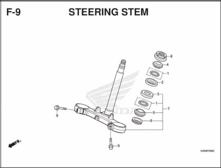 F-9 Steering Stem