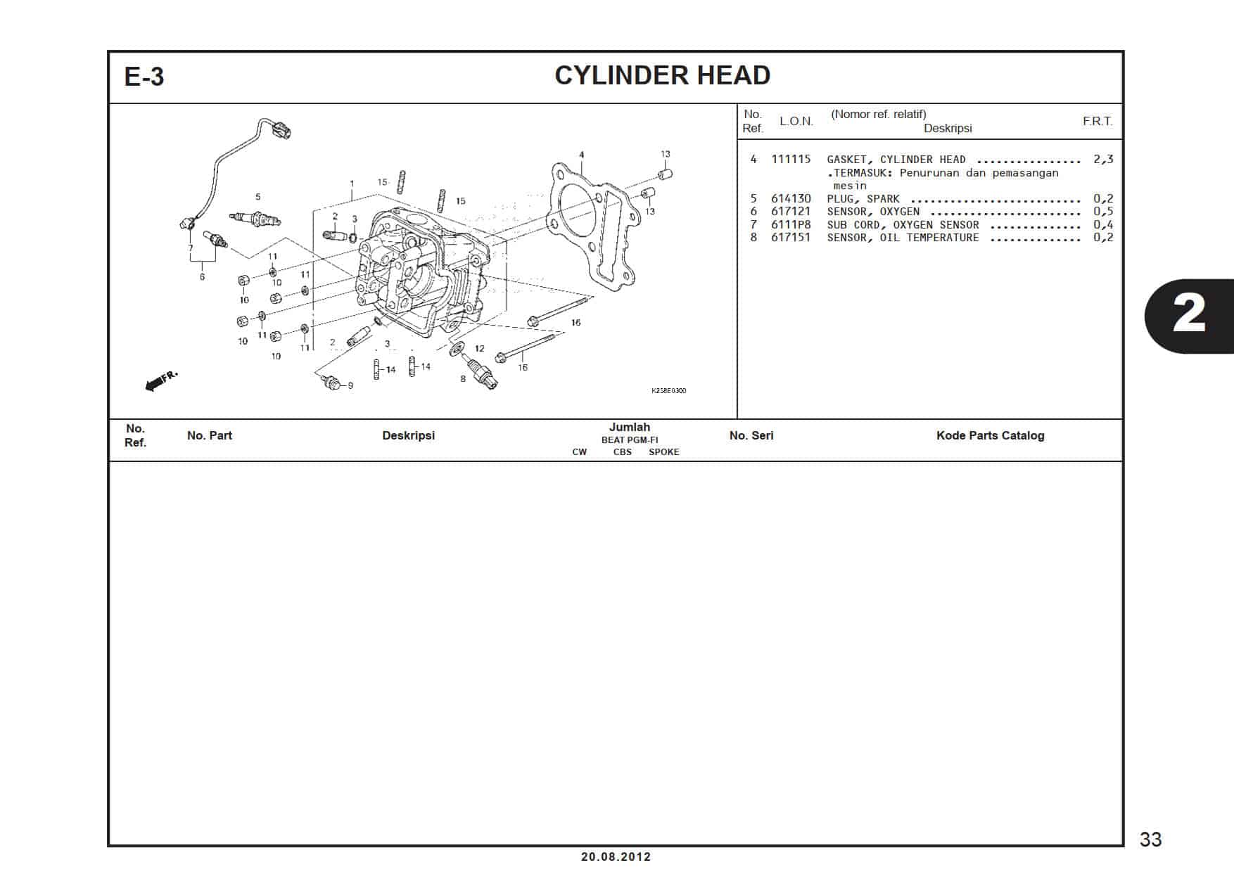 E-3 Cylinder Head