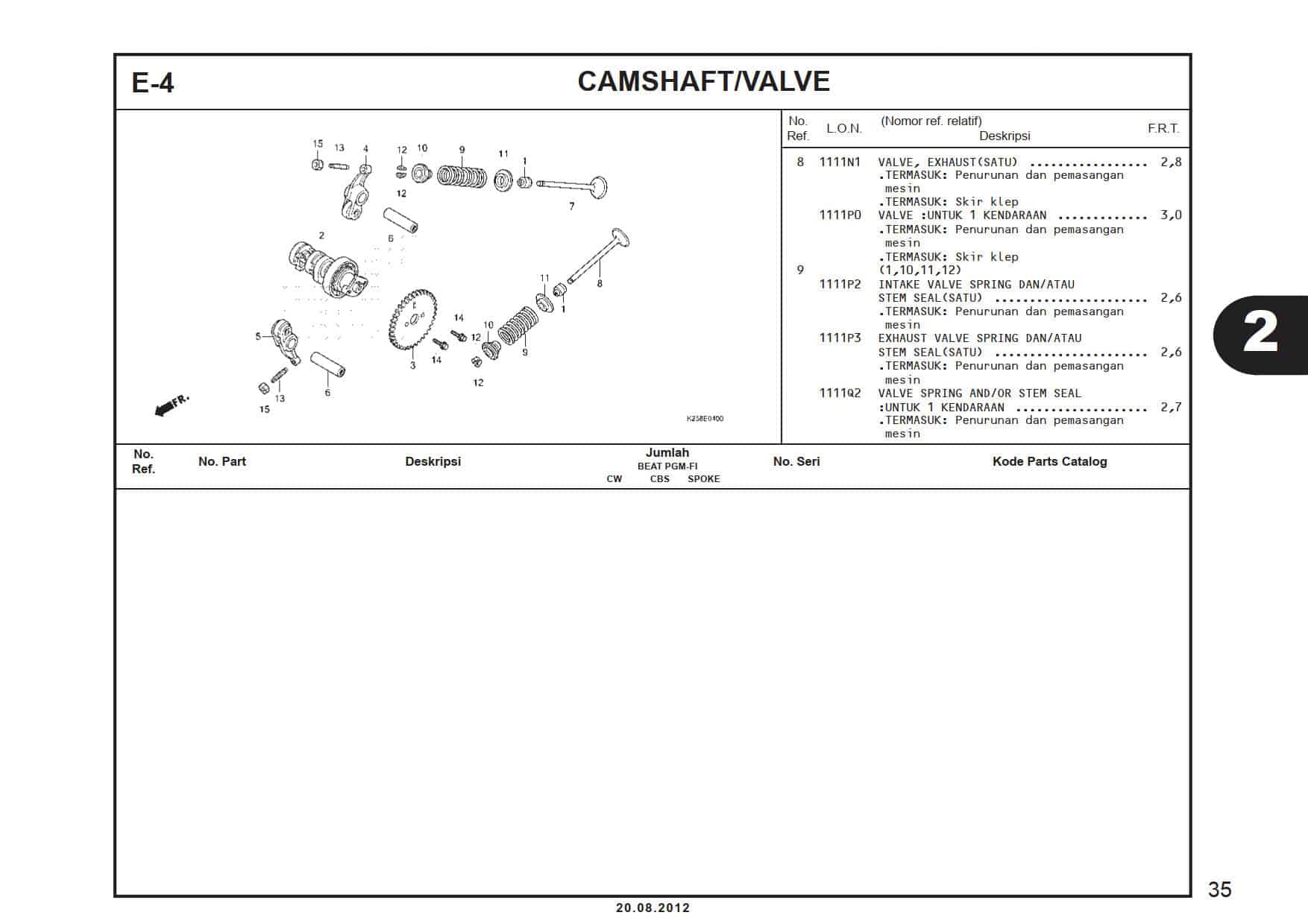 E-4 Camshaft/Valve