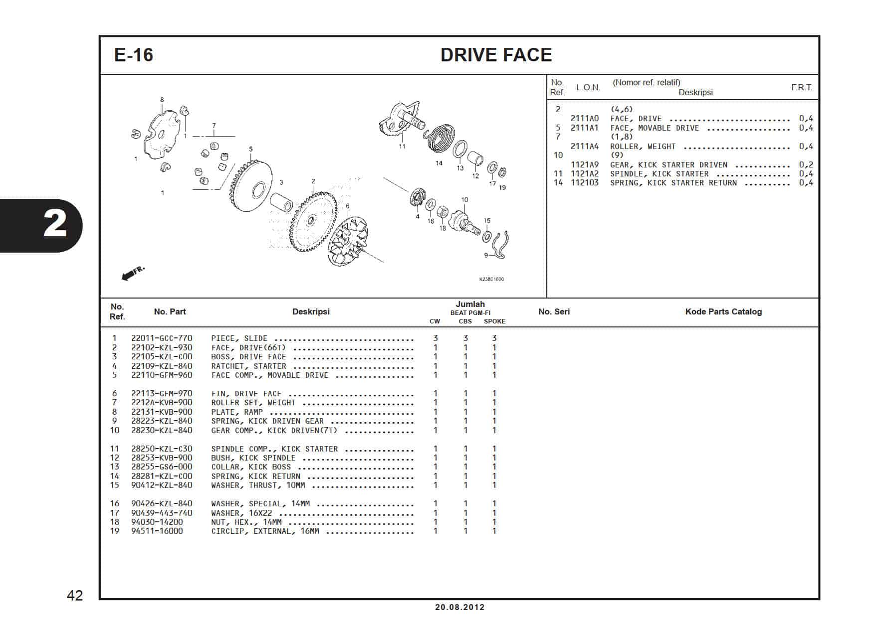 E-16 Drive Face 