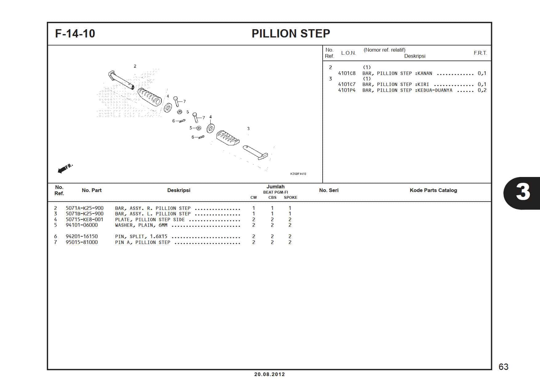 F-14-10 Pillion Step