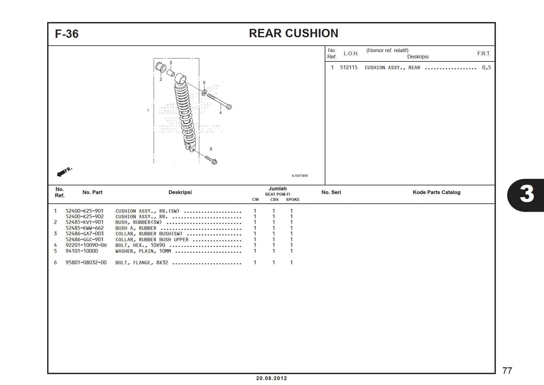 F-36 Rear Cushion 