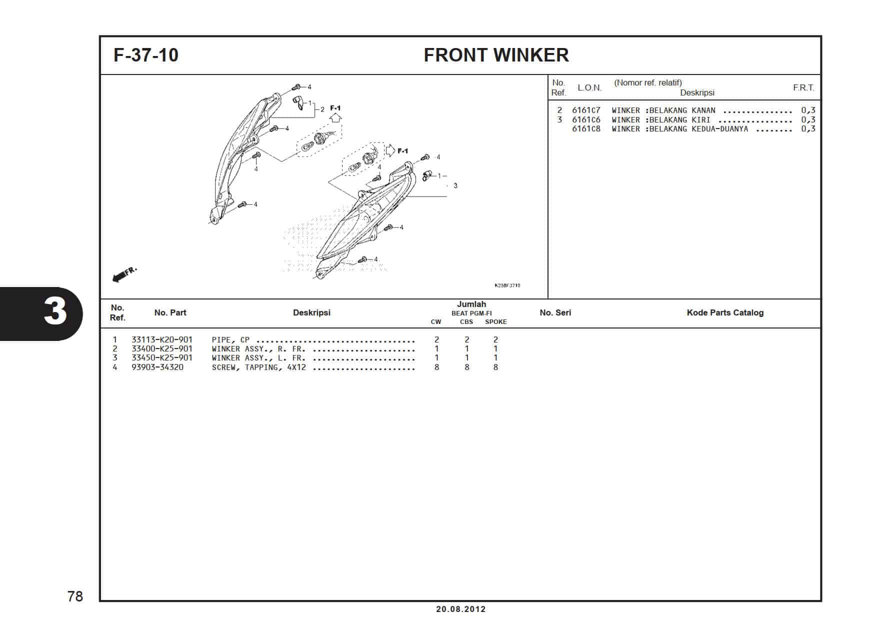 F-37-10 Front Winker 