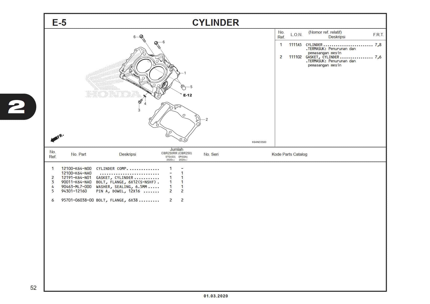 E-4 Cam chain Tensioner