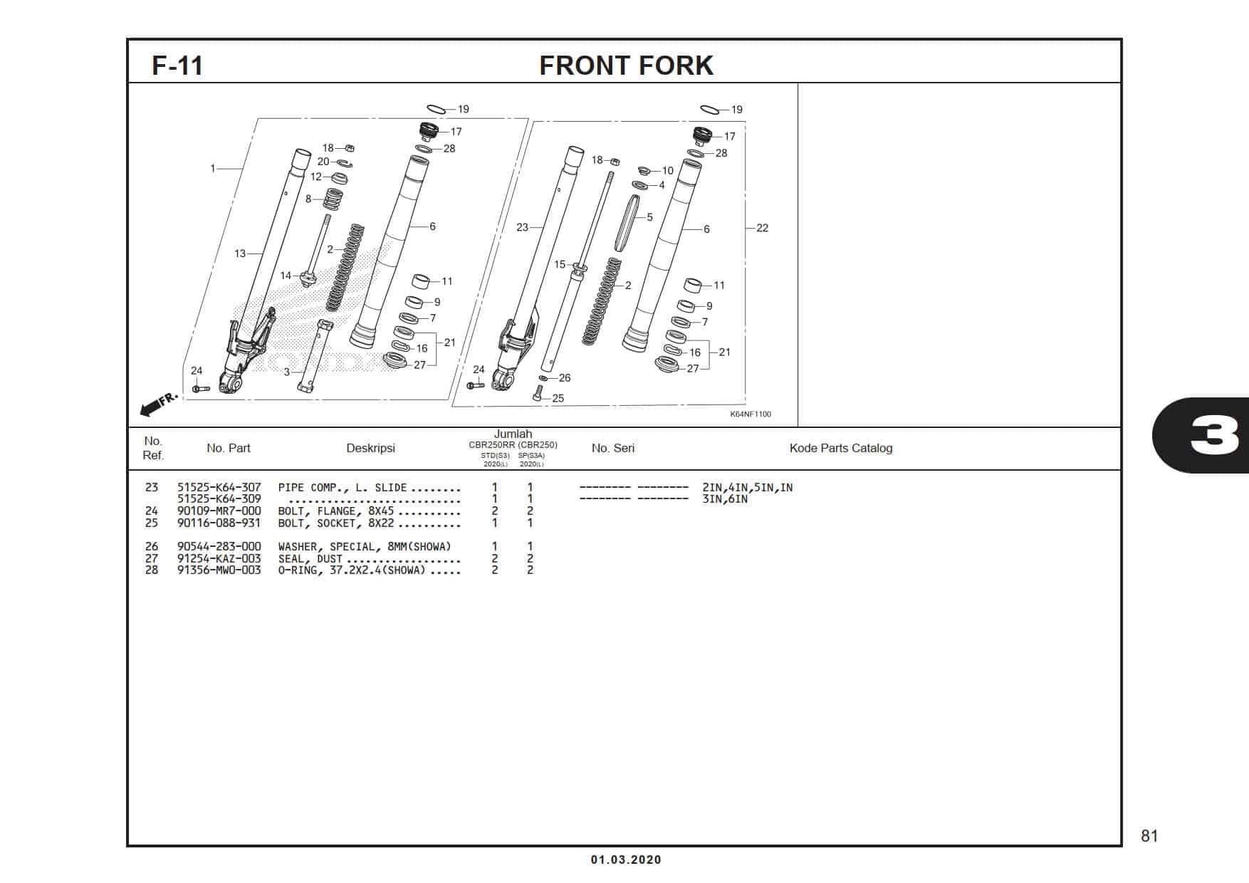 F-11 Front Fork