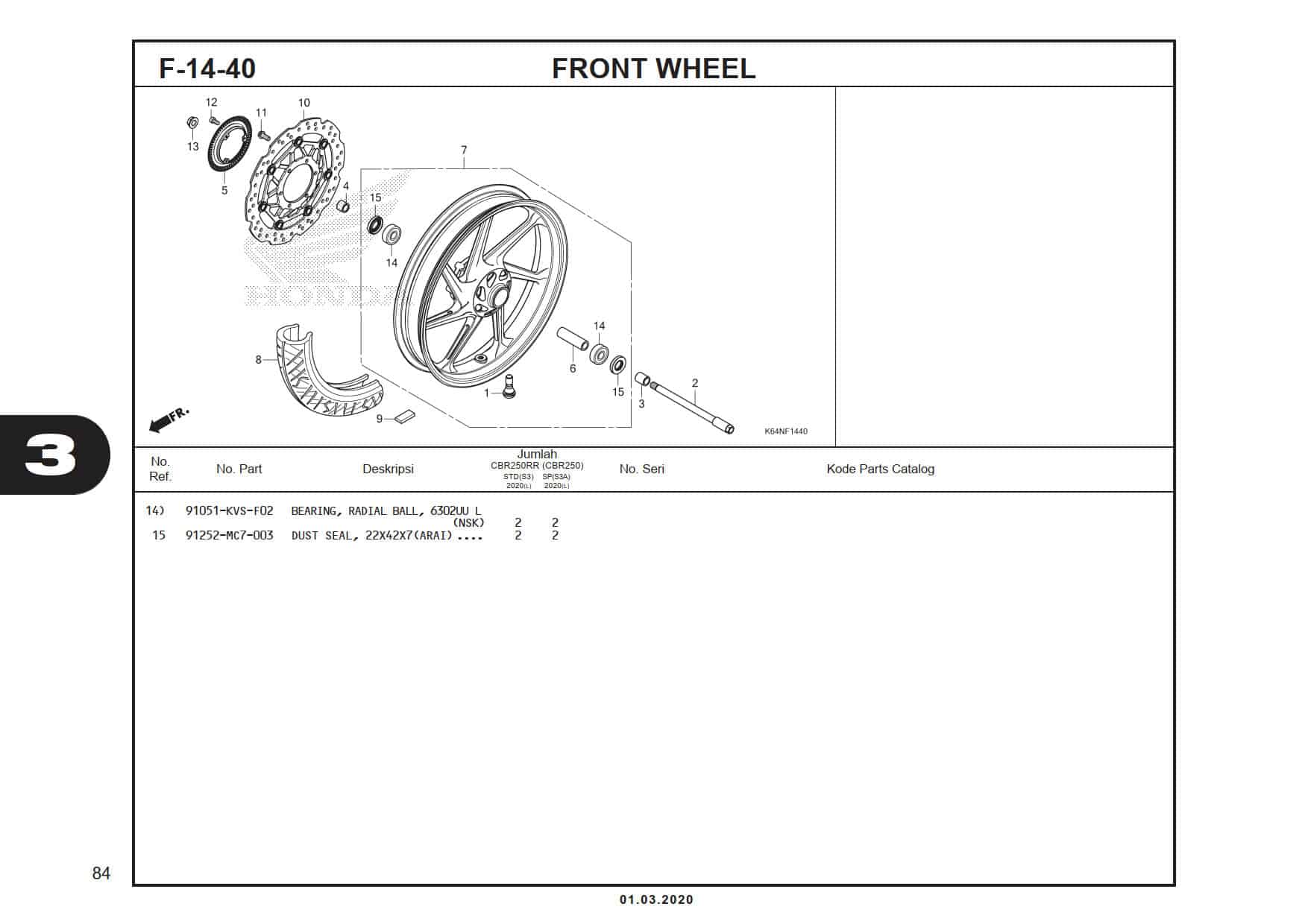 F-14-40 Front Wheel 