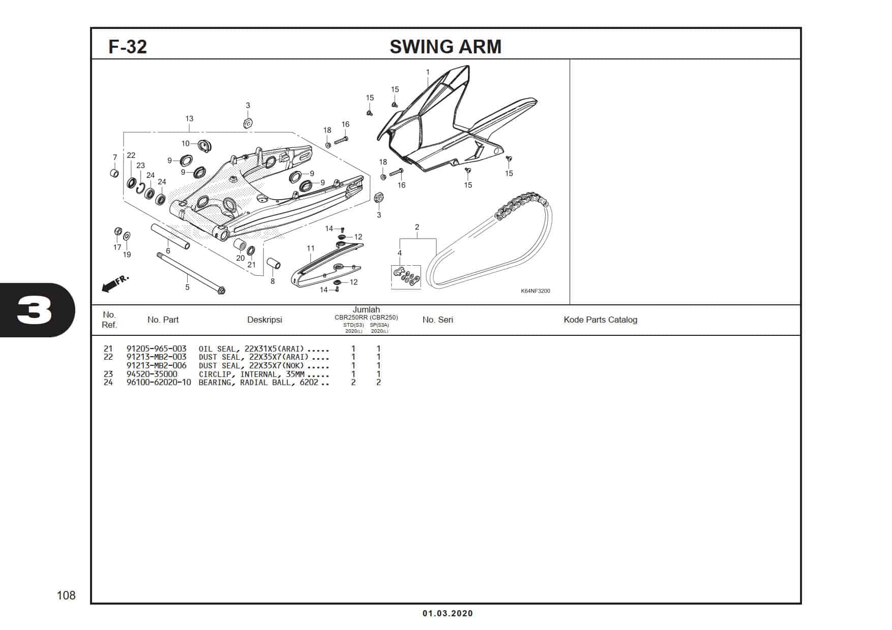 F-32 Swing Arm 