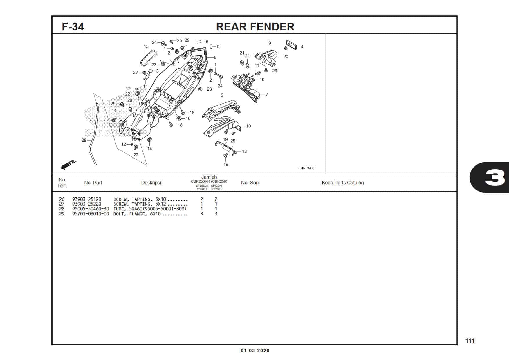 F-34 Rear Fender